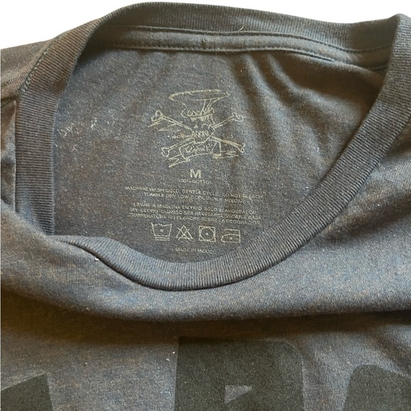 Slash Gray Graphic T-Shirt with Orange Skull Design Sz M - Picture 2 of 3